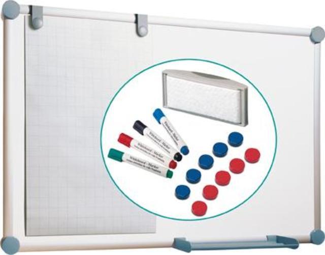 Whiteboard Komplett-Set H 900 x B 1200 mm Produktbild img1 L