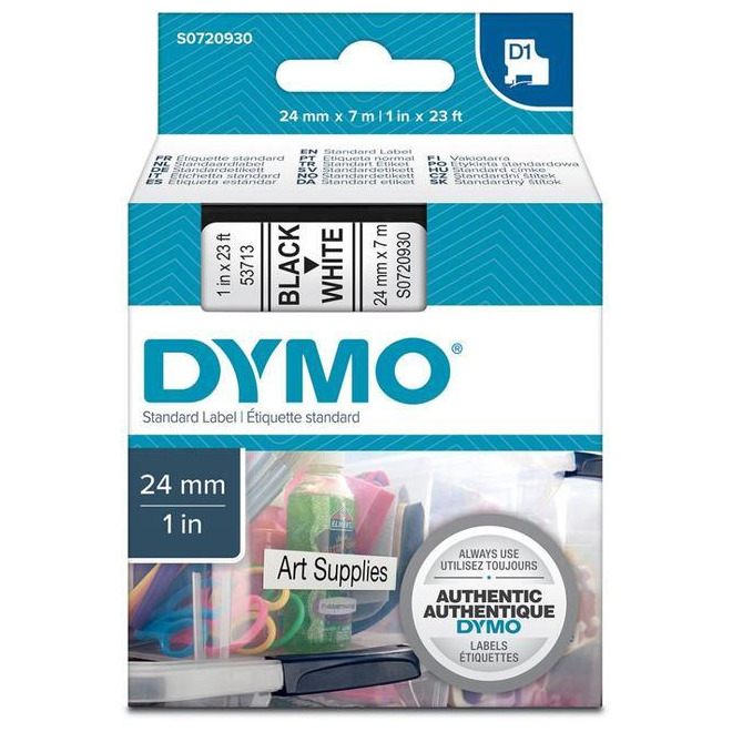 Schriftband D1 53713 schwarz/weiß Produktbild img1 L