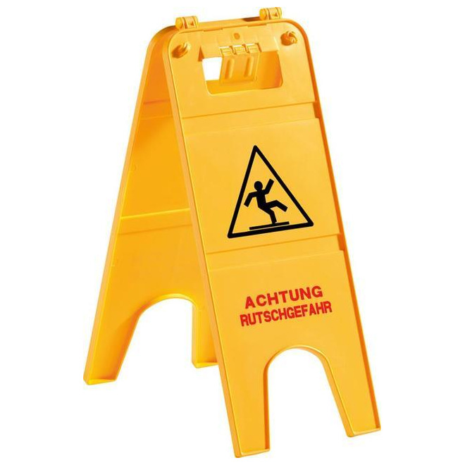 Warnschild B23 x T42 x H57 cm Achtung Rutschgefahr Produktbild img1 L
