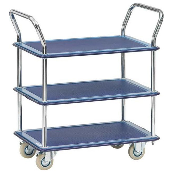 Ganzstahlwagen 3113 3 Ladeflächen 740x480mm Produktbild img1 L