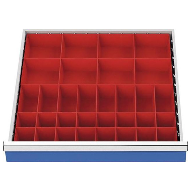 Einteilungsmat. f. 600x600 mm Kleinteilekästen Front 50/75mm Produktbild img1 L