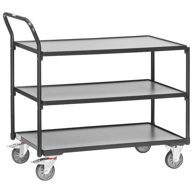 Tischwagen, RAL 7016 anthrazit 1000x600 mm, 3 Böden Produktbild img1 L
