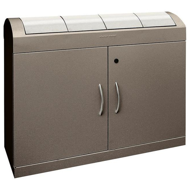 Wertstoffsammler TD4x45 l 975x1100x320mm braun-V2A Produktbild img1 L