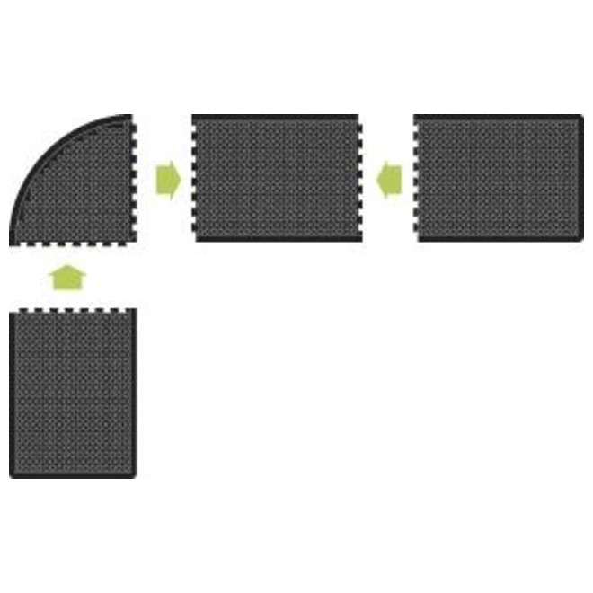 Bodenbelag Yoga Dome Basic Eckelement, 90 x 90 cm  MILTEX Produktbild img1 L