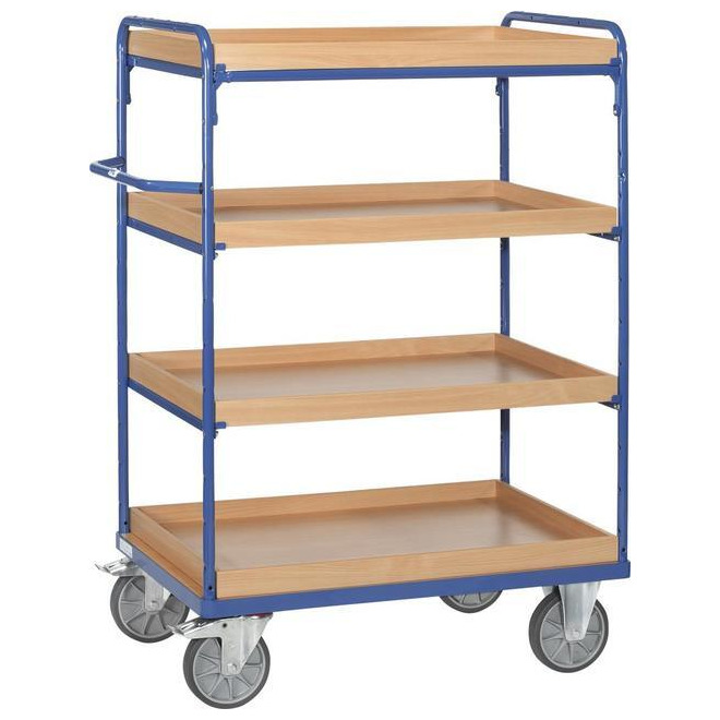 Etagenwagen mit Kästen 4 Böden 850x500mm Produktbild img1 L