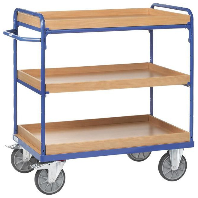 Etagenwagen 8121 mit 3 Kästen aus Holz, L×B = 1000 × 600 mm Produktbild img1 L