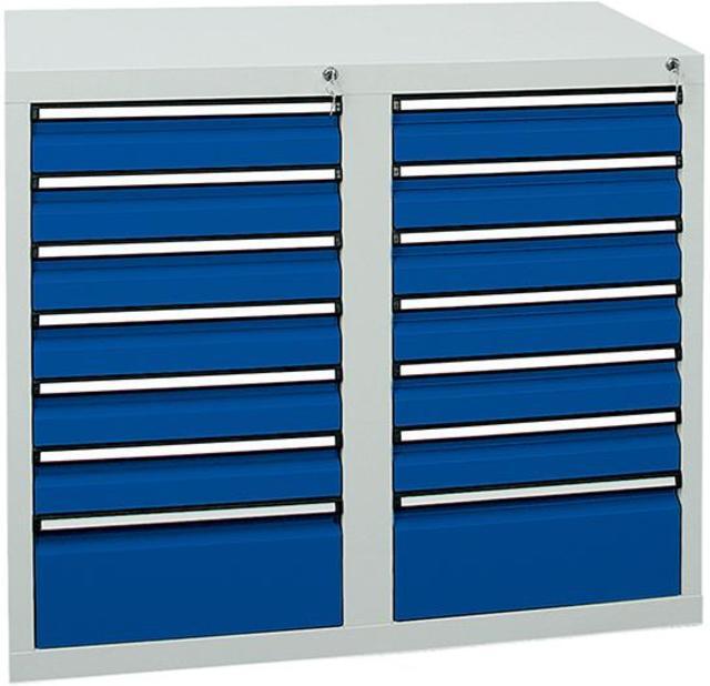 Schubladenschrank, STUMPF, 900x1000x500 mm, Schubladen 12x 100/2x 200 mm Produktbild img1 L