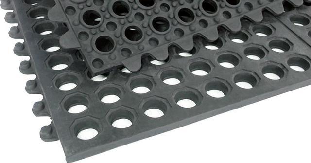 Bodenbelag Yoga Octa Oil schwarz, 90 x 90 cm  -MILTEX- Produktbild img1 L