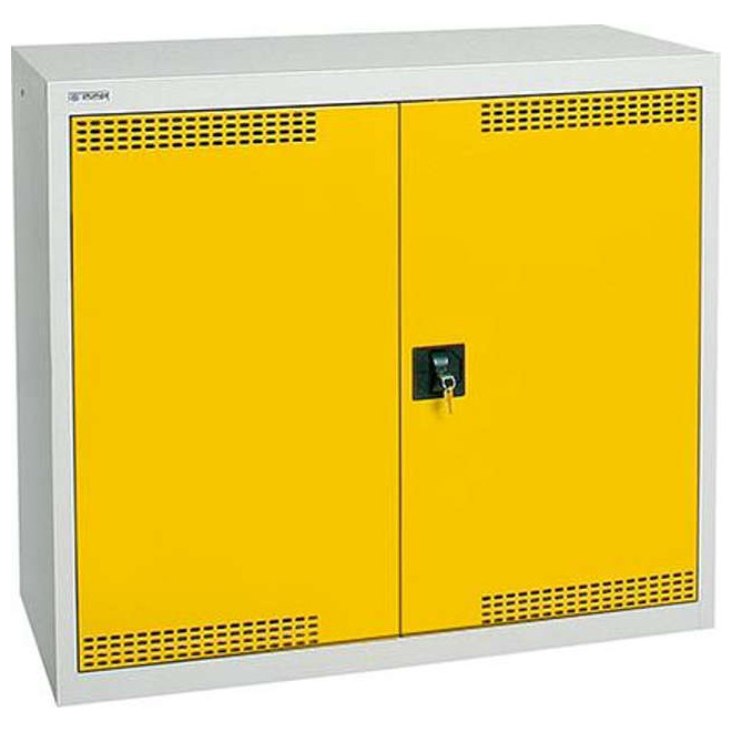 Umweltschrank Basic-Plus 2 Wa. grau/gelb, H900xB1000xT500mm Produktbild img1 L