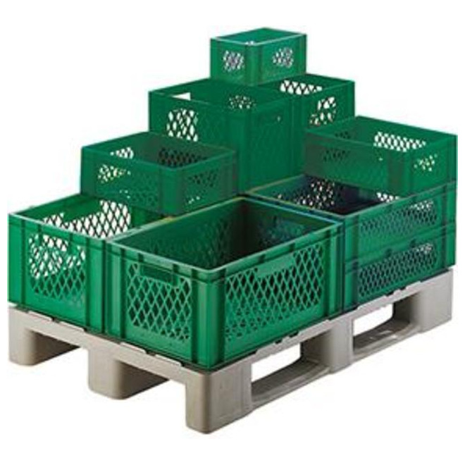 Stapeltransportkasten 600x400x210 mm grün W/B d Produktbild img1 L