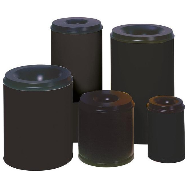 Papierkorb 110 l schwarz selbstlöschend Produktbild img1 L