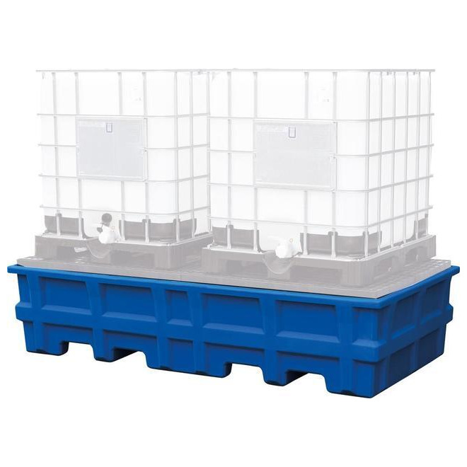 IBC-Station ASECOS, aus Polyethylen mit Gitterrost Produktbild img1 L
