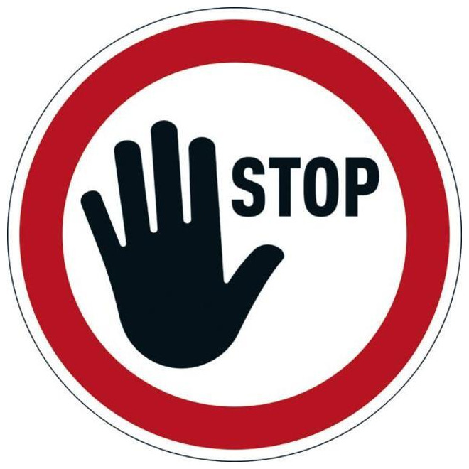 Verbotsaufkleber STOP Produktbild img1 L
