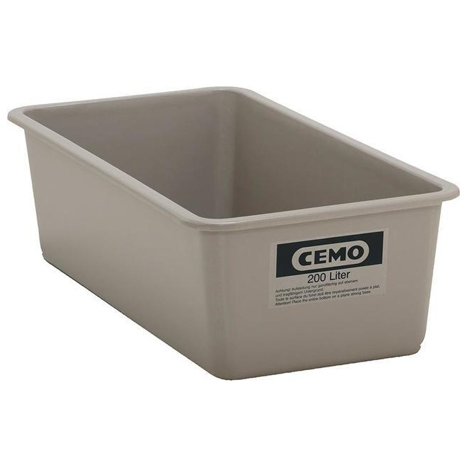 Rechteckbehälter 200 Liter grau, flach Produktbild img1 L