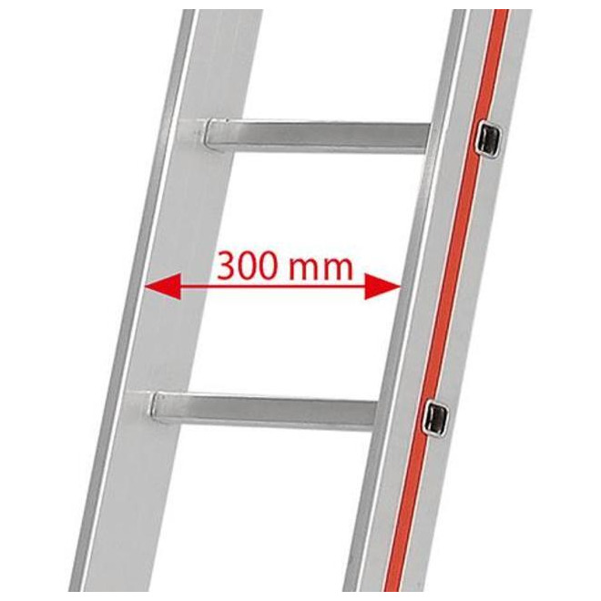 Schiebeleiter HYMER, 2-teilig, mit gebogener Traverse Produktbild img1 L