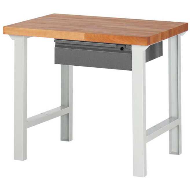 Werkbank RAU, Serie Basic 7 Modell 7001-1 B1000xT700xH840mm RAL7035/7016 Produktbild img1 L