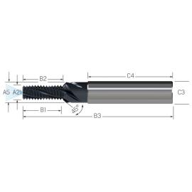 Gewindefräser JBO, VHM, GFS, metrisch, 2 × A21, TiCN, mit IKZ Produktbild