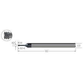Gewindefräser JBO, VHM, GFT-H, metrisch, 2 × A21, TiCN Produktbild
