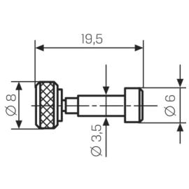 Adapter Multimar 844Tad Drm. 3,5 mm auf M2,5 MAHR Produktbild