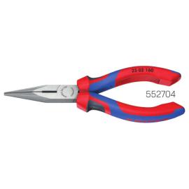 Flachrundzange KNIPEX, poliert, mit Mehrkomponenten-Hülle Produktbild