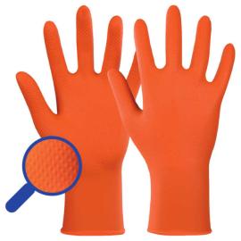 Einweg-Handschuh HASE, Diamantstruktur Orange Produktbild