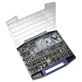 Fitting-Sortiment, 744-teilig Messing vernickelt Produktbild