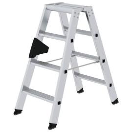 Aluminium-Stufen-Stehleiter beidseitig begehbar 2x4 Stufen Produktbild
