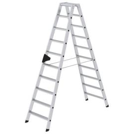 Aluminium-Stufen-Stehleiter beidseitig begehbar 2x10Stufen Produktbild