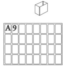 Zubehör für Schubladen-Magazin RAACO, Einsatz-Set für Modell G (2 Sets = 1 Schublade) Produktbild