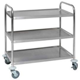 Tischwagen m. 3 Ladefl. 825x500, Edelstahl Produktbild