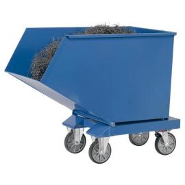 Muldenkipper 450l, blau mit Sieb u. Ablasshahn Produktbild