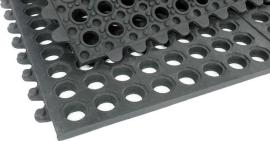 Bodenbelag Yoga Octa Oil schwarz, 90 x 90 cm -MILTEX- Produktbild