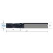 Gewindefräser JBO, VHM, GF, WW-R, 2 × A22, TiCN, mit IKZ Produktbild