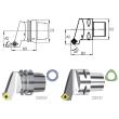 Klemmhalter 90/45° SSSC/L ISO12164-3  HSKT 63x 70 SWISS Produktbild img1 S
