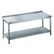 Edelstahl-Arbeitstisch PRECITOOL, mit fest eingeschweißtem Zwischenboden Produktbild img1 S