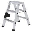 Aluminium-Stufen-Stehleiter beidseitig begehbar 2x3 Stufen Produktbild img1 S