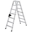 Aluminium-Stufen-Stehleiter beidseitig begehbar 2x7 Stufen Produktbild img1 S