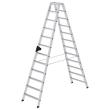 Aluminium-Stufen-Stehleiter beidseitig begehbar 2x12Stufen Produktbild