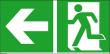 Fluchtwegschild Folie B300xH150 mm Notausgang Produktbild img1 S
