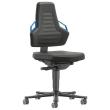 Arbeitsdrehstuhl NEXXIT, blau mit Rollen, Stoff schwarz Produktbild img1 S