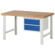 Werkbank Buche-Massiv 40 mm BxT 1500x900 mm, 2x Schublade Produktbild img1 S