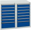 Schubladenschrank, STUMPF, 900x1000x500 mm, Schubladen 12x 100/2x 200 mm Produktbild img1 S