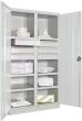 Schwerlastschrank, PAVOY, mit Trennwand, RAL 7035/RAL 7035 Produktbild img1 S