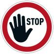 Verbotsaufkleber STOP Produktbild img1 S