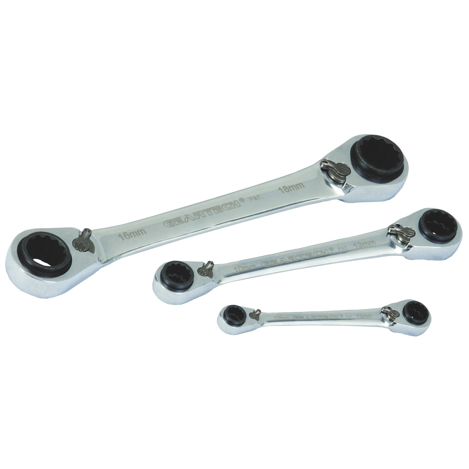 Knarren-Ringschlüssel-Satz 4 in 1, 3-teilig SW 8-19 mm Produktbild img1 L
