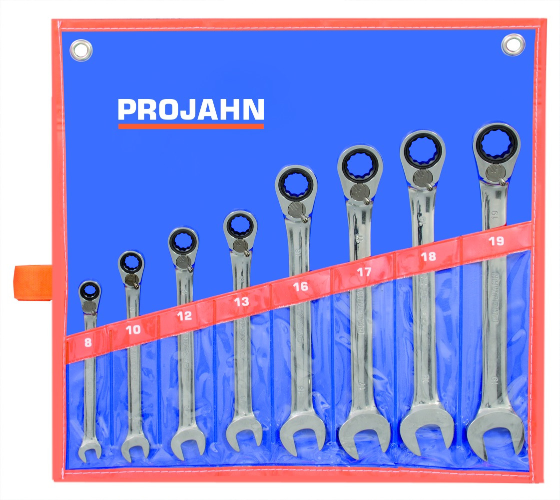 Knarren-Ring-Maulschl.-Satz, umschaltbar, 8-tlg.  -PROJAHN- Produktbild img1 L