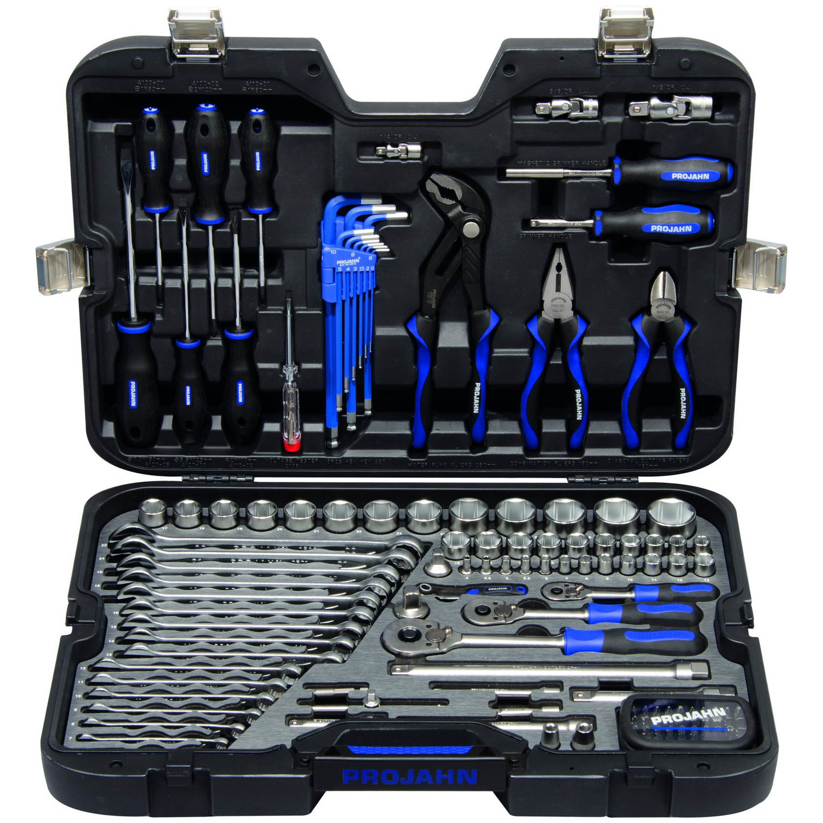 1/4" + 3/8" + 1/2" PROJAHN professional Universal Werkzeugkoffer 122-teilig Produktbild img1 L