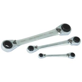 Knarren-Ringschlüssel-Satz 4 in 1, 3-teilig SW 8-19 mm Produktbild