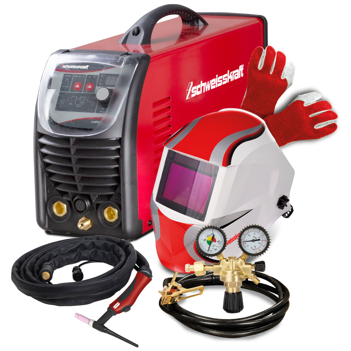 Tragbarer WIG DC Inverter Schweisskraft CRAFT-TIG 201 DC P PULSE Set Produktbild img1 L