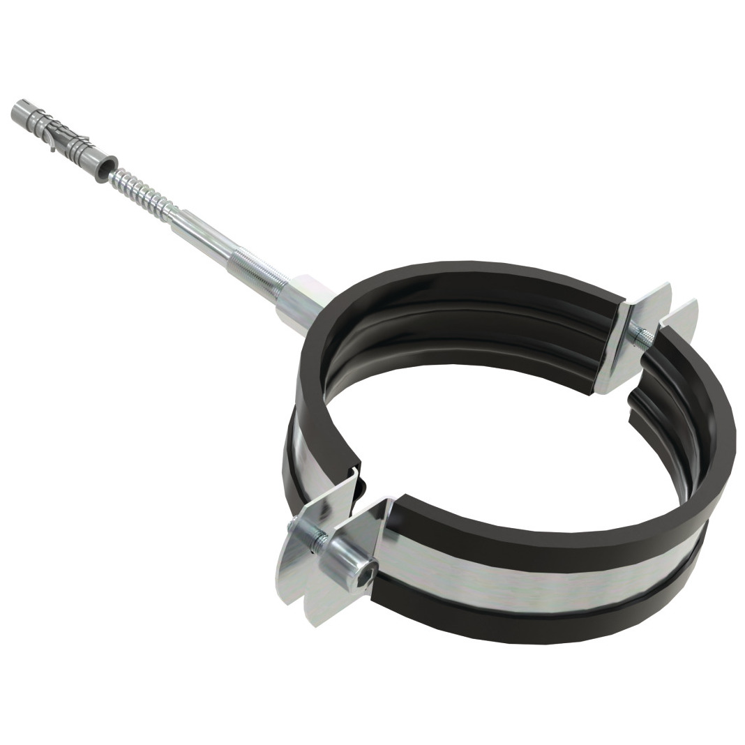 Schraubklemme Aircraft 40 mm mit Gummi-Innenband und Dübel Produktbild img1 L